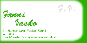 fanni vasko business card